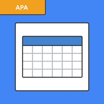 APA table citation